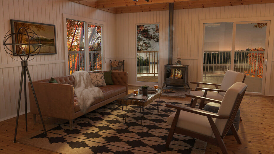 Lodge style living room ideas - Iulia B