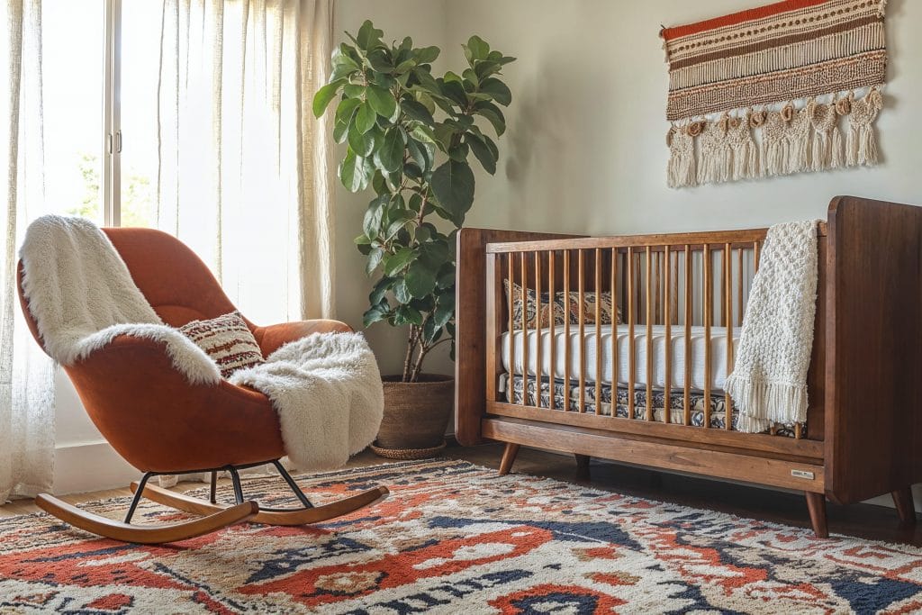 Modern vintage style decor in a nursery - Decorilla