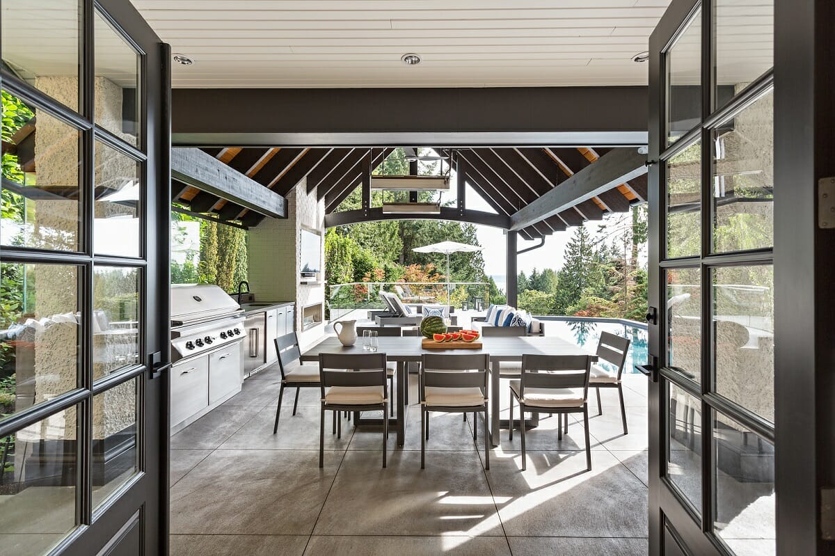 Beautiful & Functional Covered Outdoor Kitchen Design