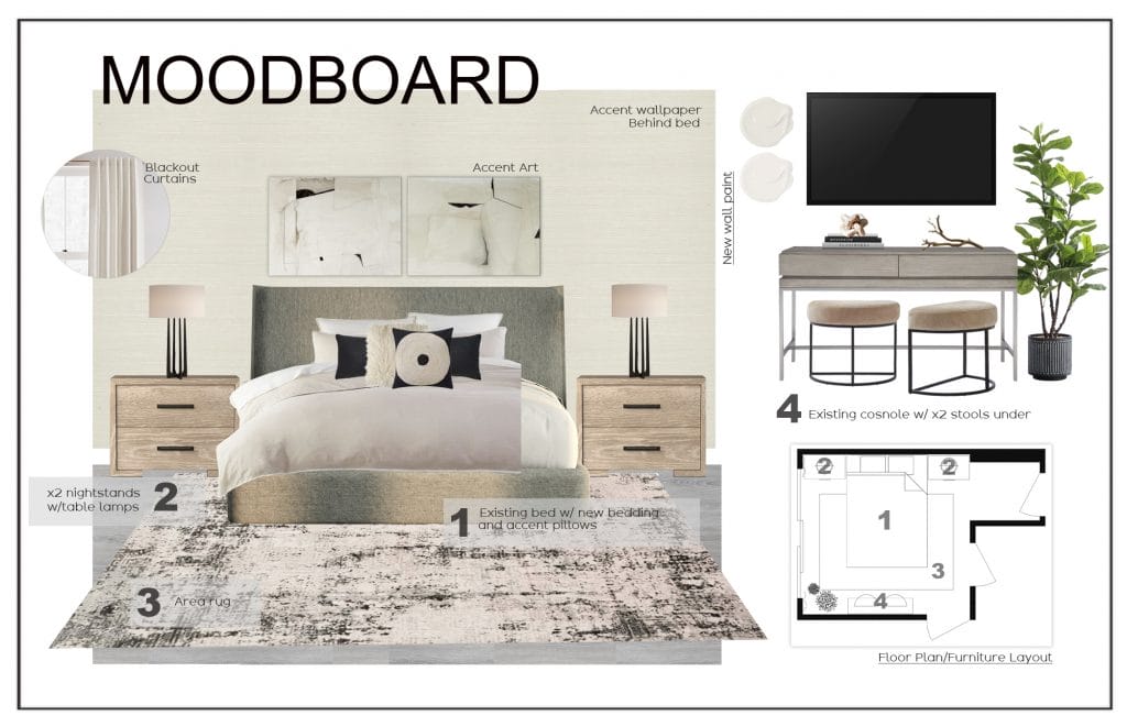 Preliminary proposal by Decorilla designer, Marine H.