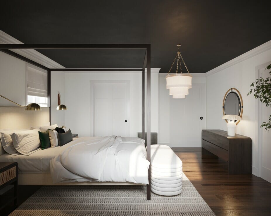 black and white bedroom interior design - Casey H