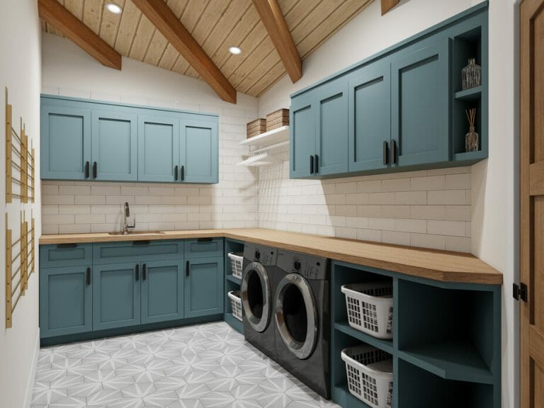 Before & After: Modern Rustic Lake House Interior Design - Decorilla ...
