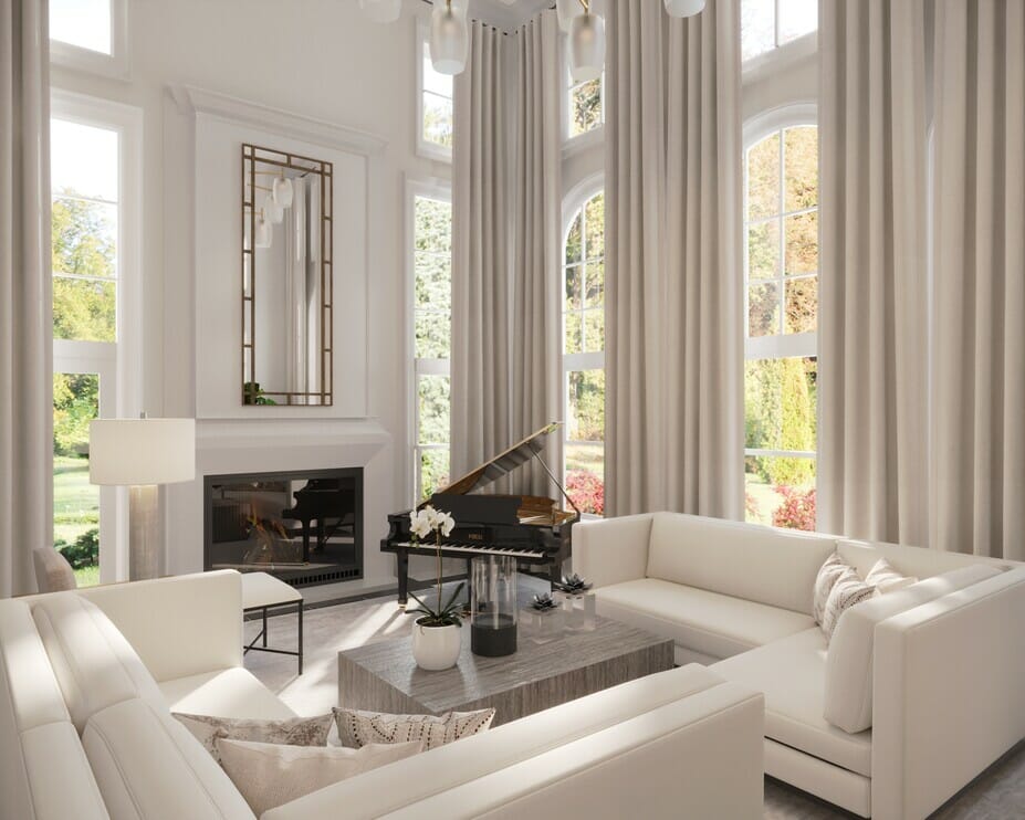 All white living room - Casey H