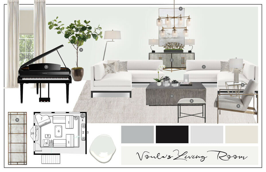 All white living room decorating ideas mood board