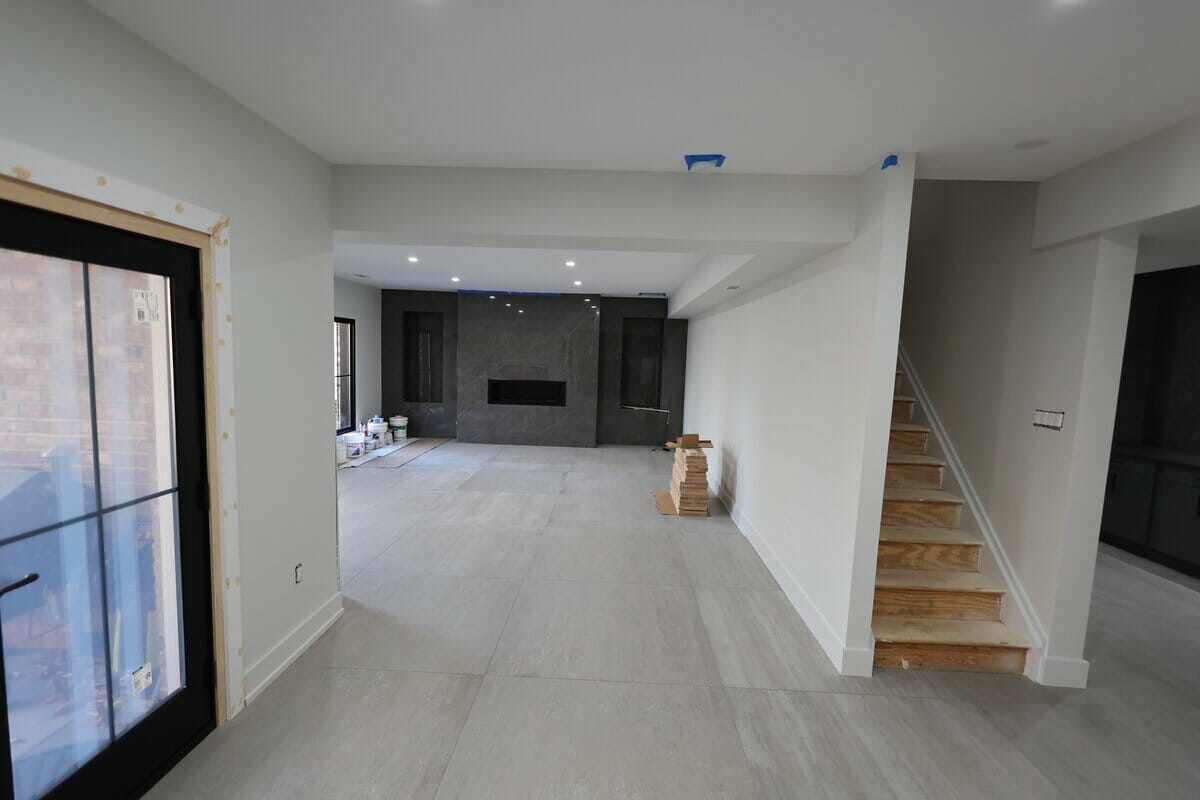 Basement bar and lounge before online interior design