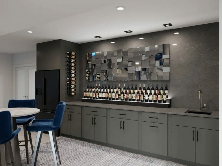 Before & After: Contemporary Basement Bar and Lounge Design - Decorilla ...