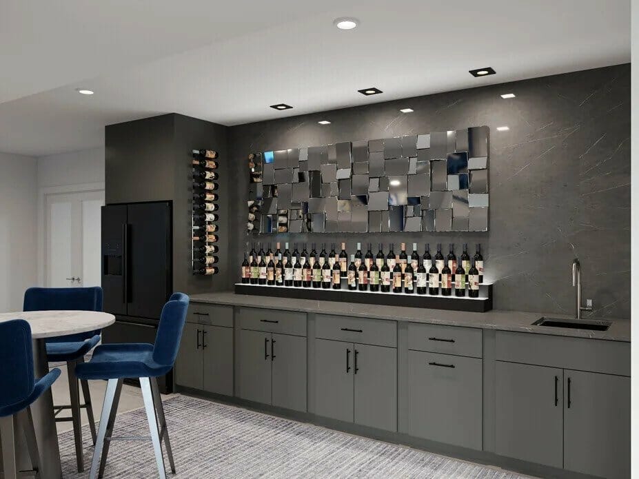 Basement bar design ideas by Decorilla