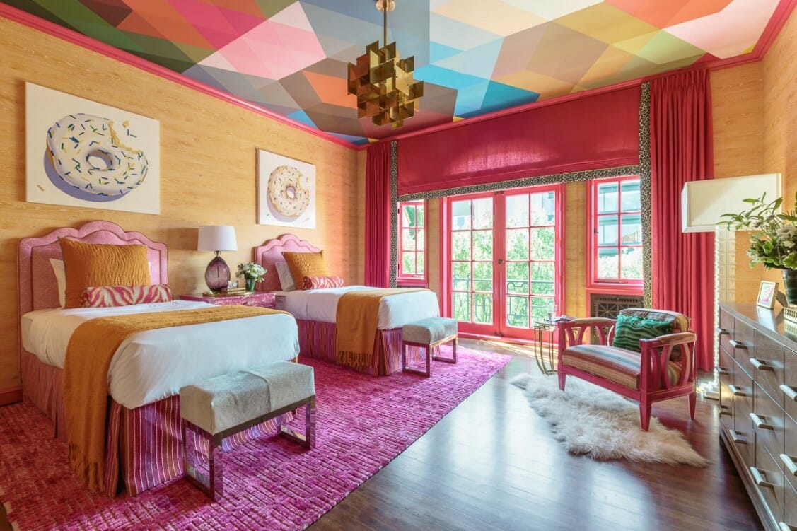 Colorful bedroom interior design - Ann Lowengart