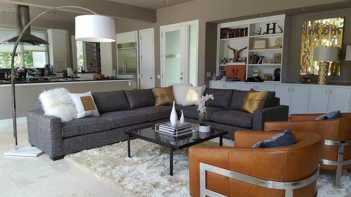 Contemporary living room by Decorilla interior design in Frisco