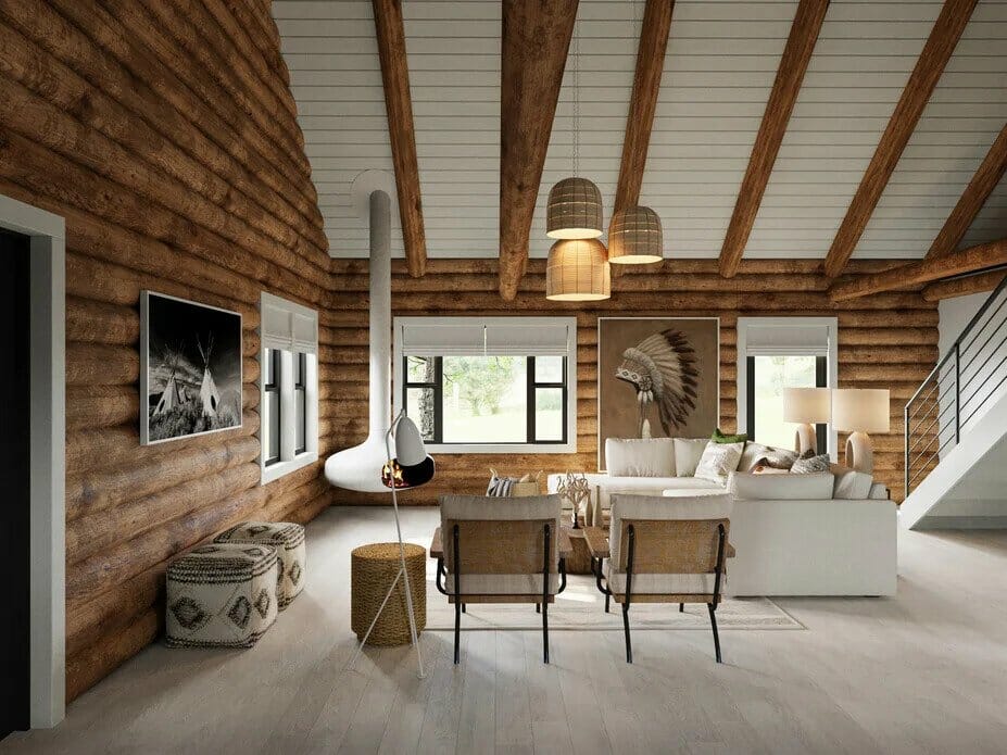 Log Cabin Interior Design Ideas Cabinets Matttroy