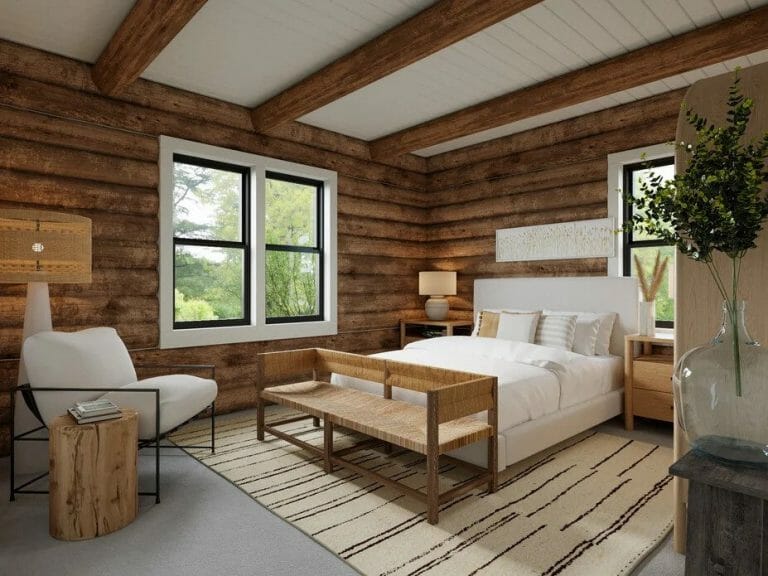 Before & After Log Cabin Modern Interior Refresh Decorilla Online