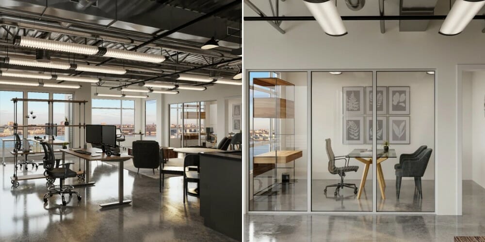 Industrial office decor in an open concept design - Theresa G