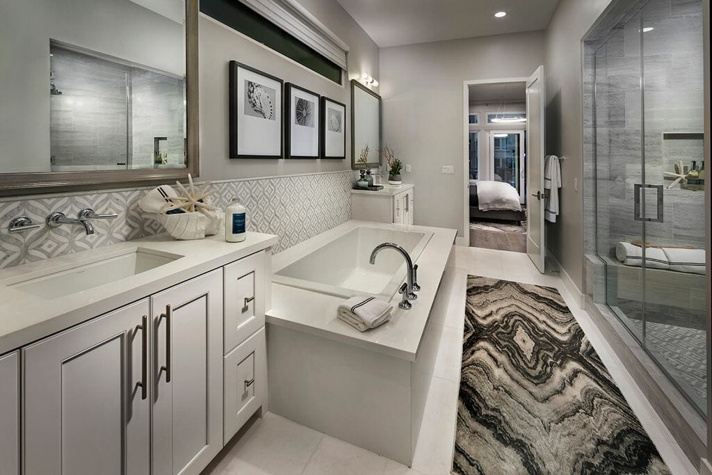 Master bathroom tile ideas by Decorilla designer Wendy H