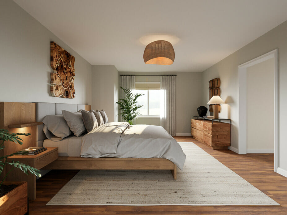 Minimalist modern boho bedroom