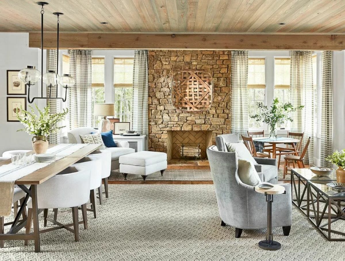 Transitional rustic living rooms