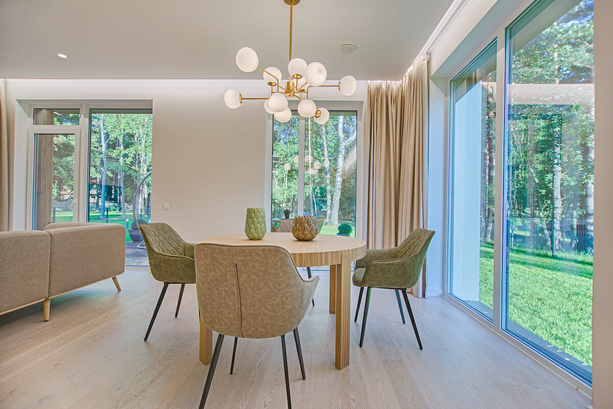 affordable interior design minimal dining room by Decorilla designer Melissa T