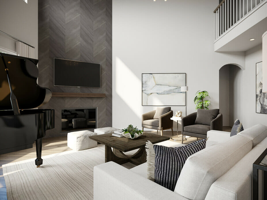 Black and white living room decor - Wanda P