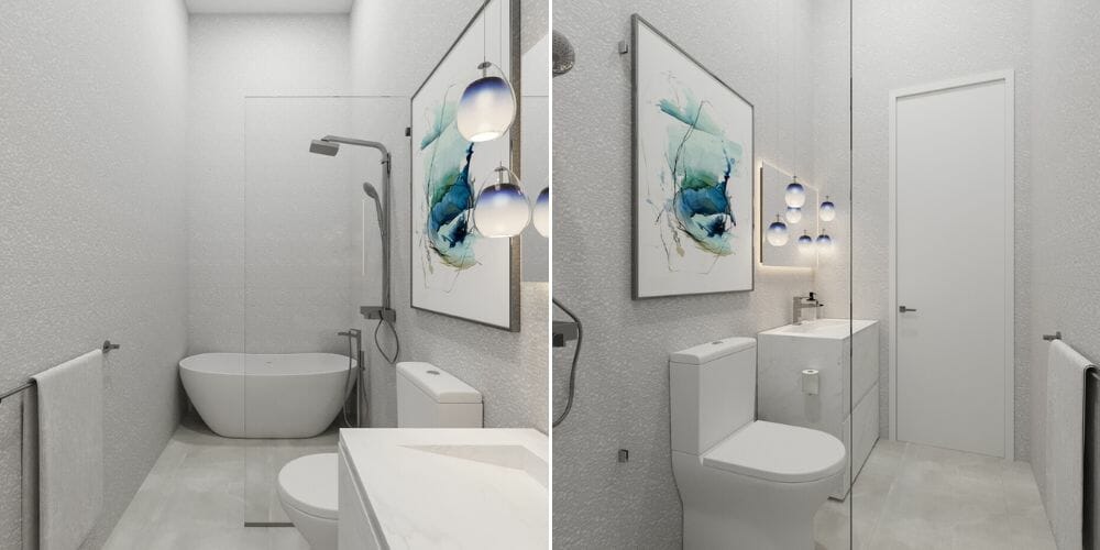 Contemporary style bathroom decorating