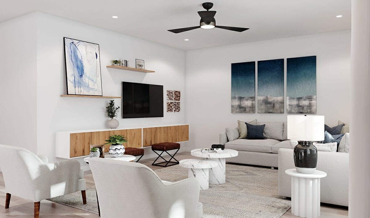 Family room by virtual interior designer - Maya M