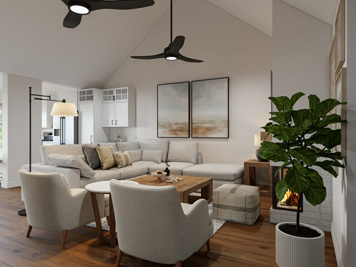 Living room by online interior designer - Maya M