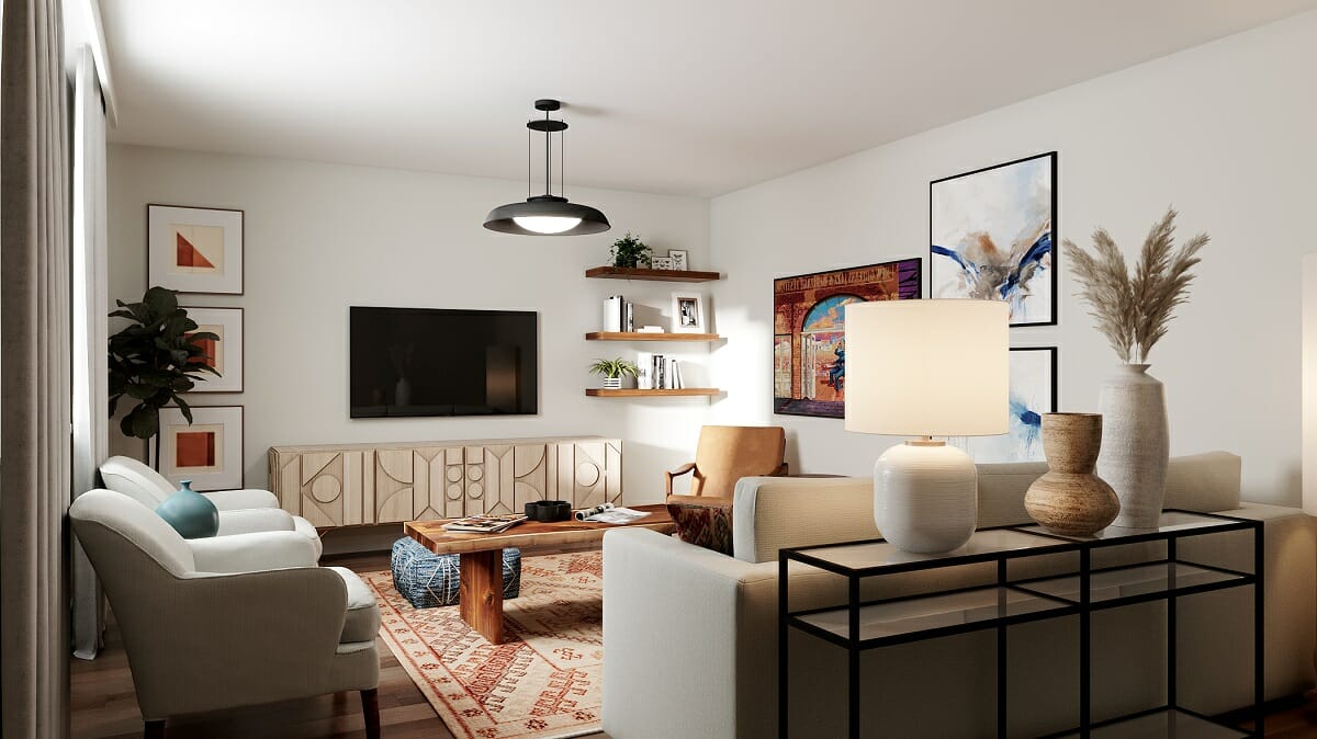 Living room online interior decorator - Maya M