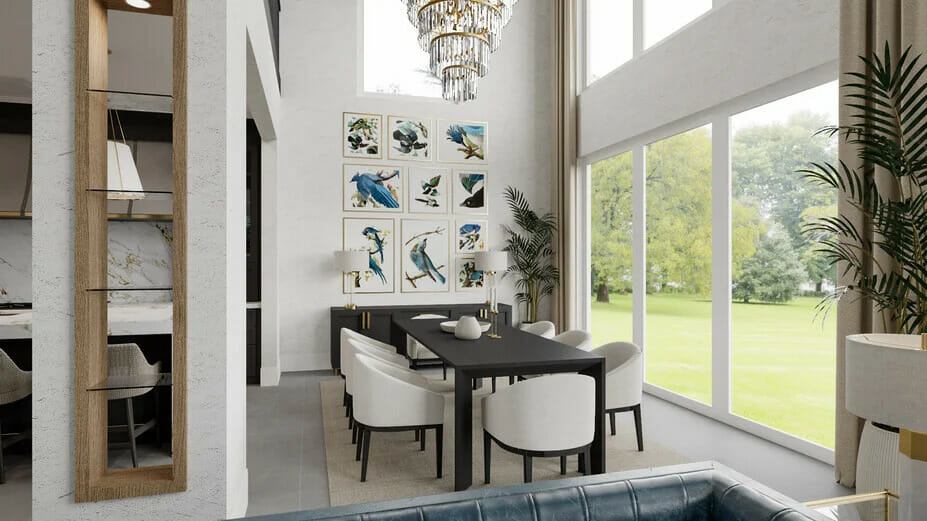 Luxury dining room design by Decorilla