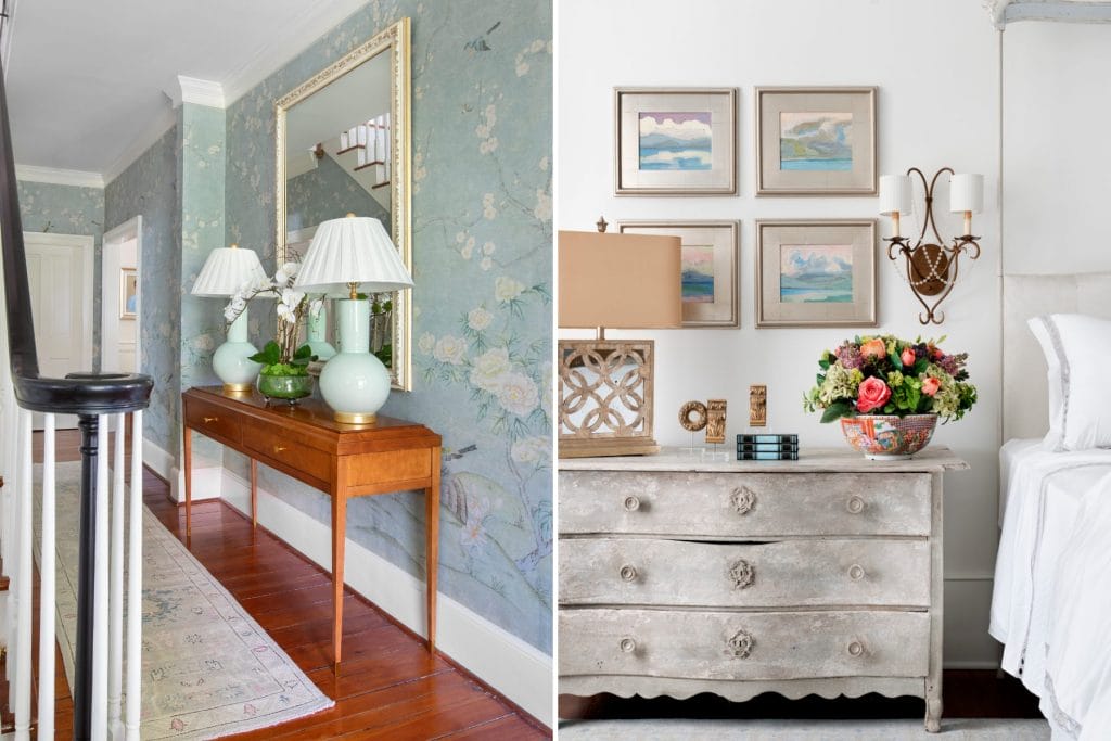 Luxury floral home decor in interiors by Decorilla designer, Lauren L.