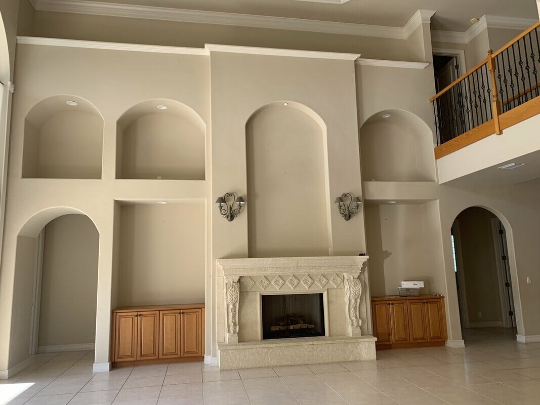 Luxury living room before online interior design