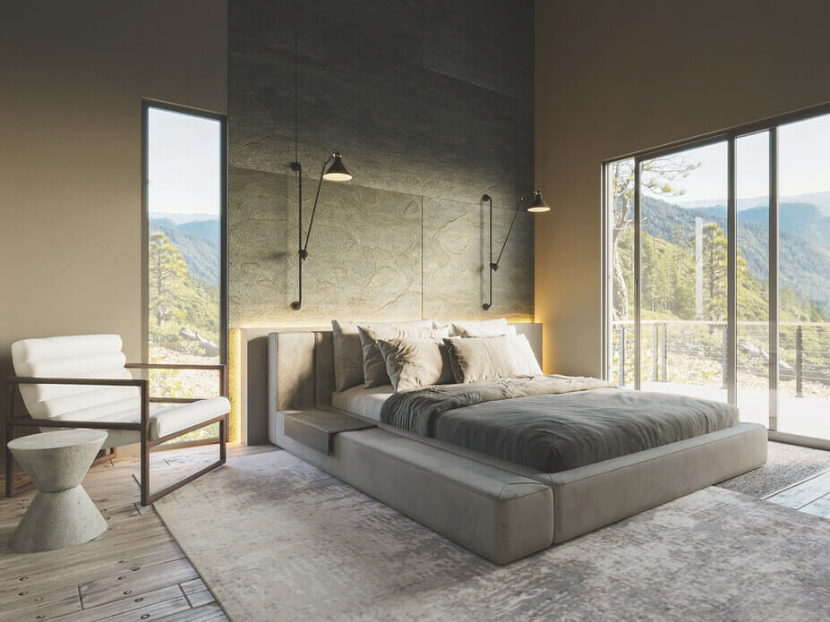 Minimalist masculine bedroom - Darya N