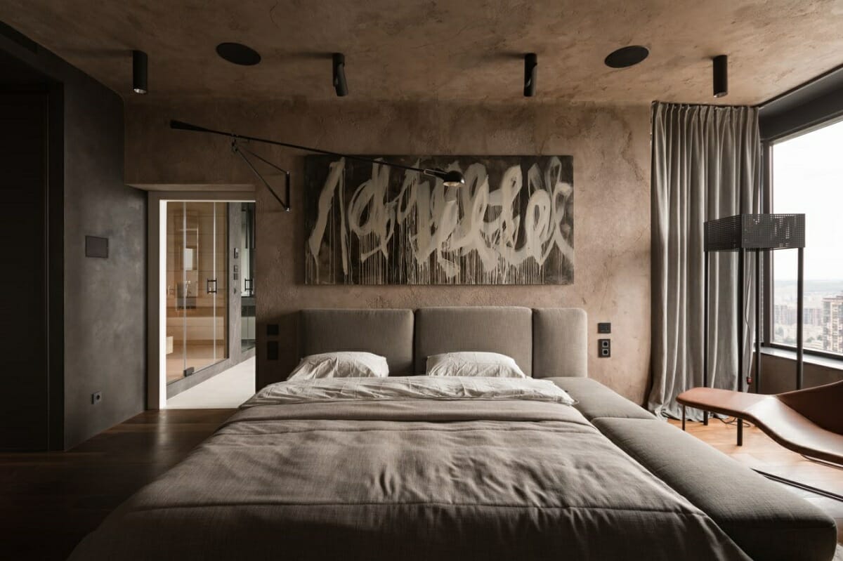 Minimalist masculine bedroom interior design - Manho