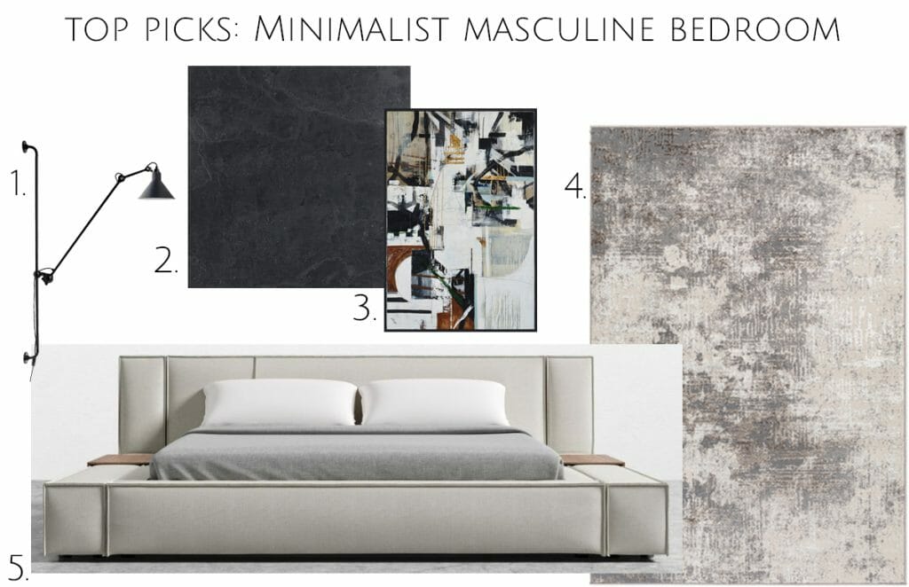 Before & After: Minimalist Masculine Bedroom and Den - Decorilla Online ...
