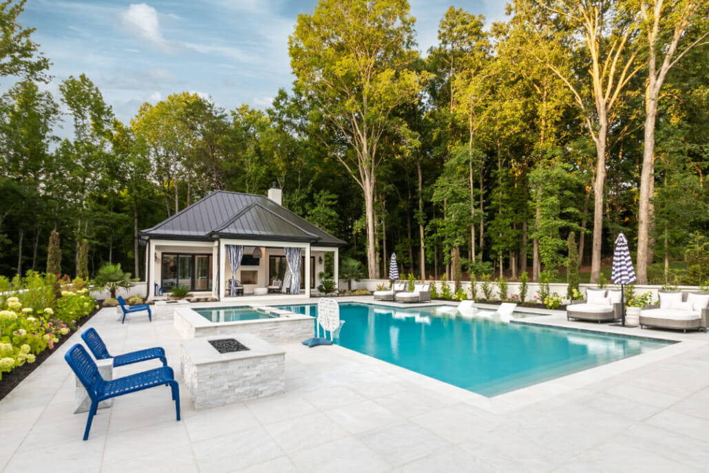 Before & After: Tranquil Outdoor Living Spaces with a Pool