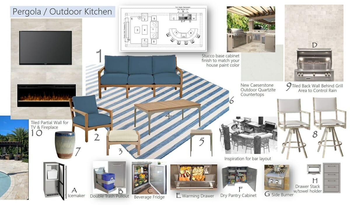 Outdoor living spaces mood board