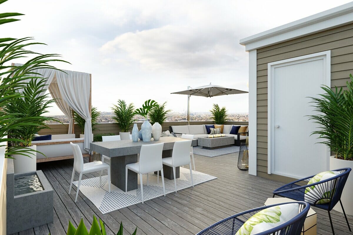 Rooftop balcony design ideas by Decorilla designer Berkeley H