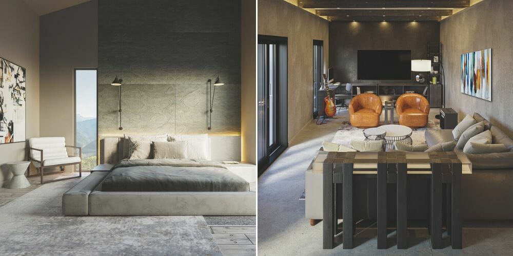 minimalist and masculine interior design - Darya N