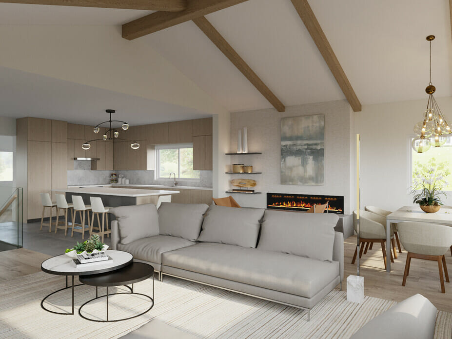 modern home décor in an open concept living space - Wanda P