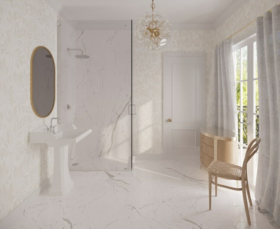 Bathroom by interior remodel designer Laura A