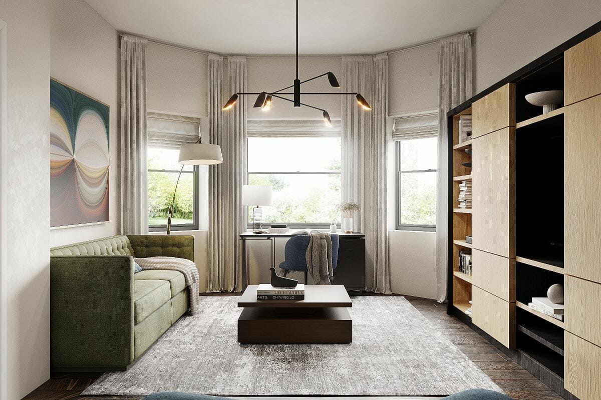 Home office guest room ideas by Decorilla designer Courtney B