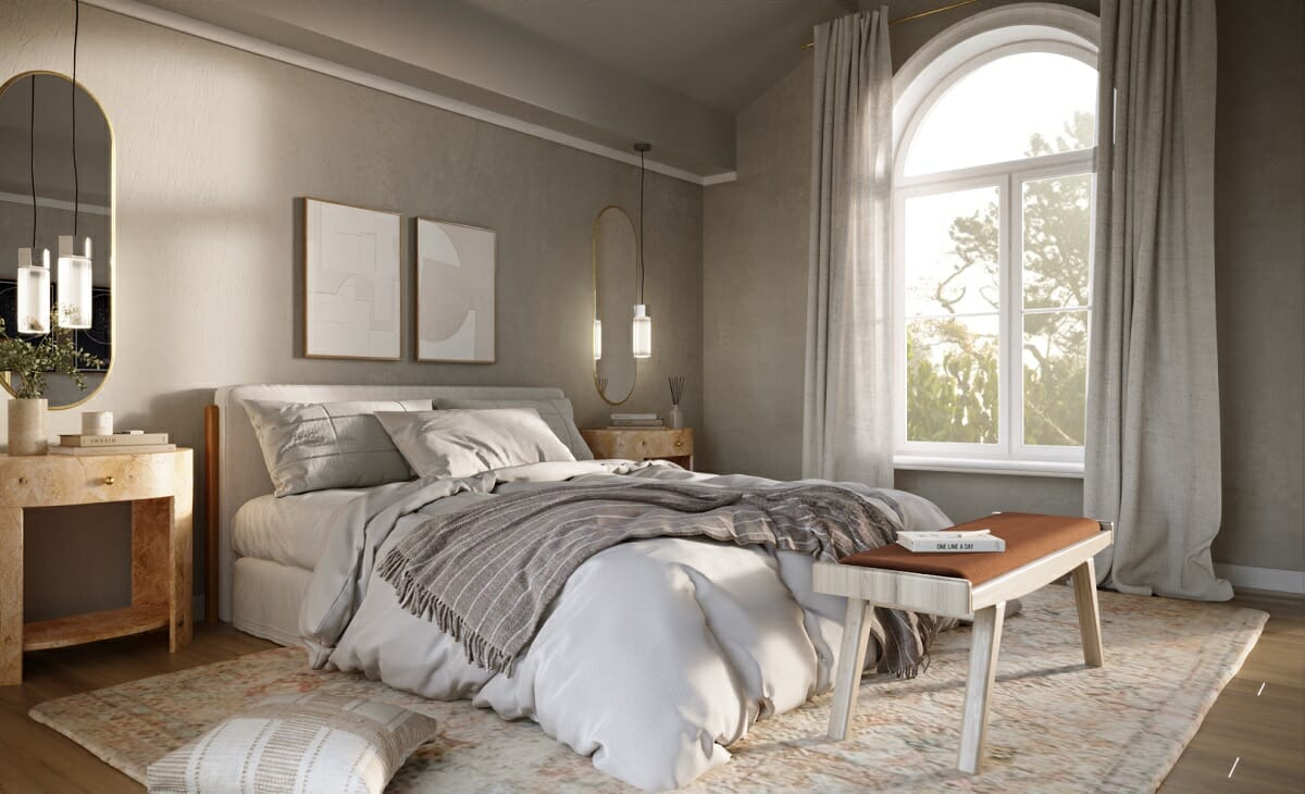 Interior design scale in a bedroom - Anna Y
