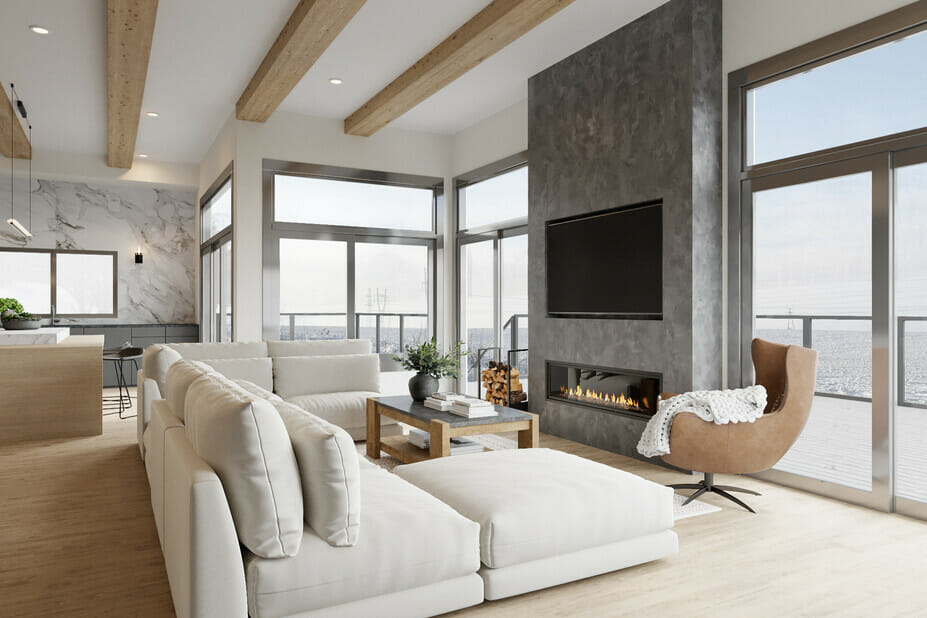 Living room of a vacation house interior interior design - Shasta P