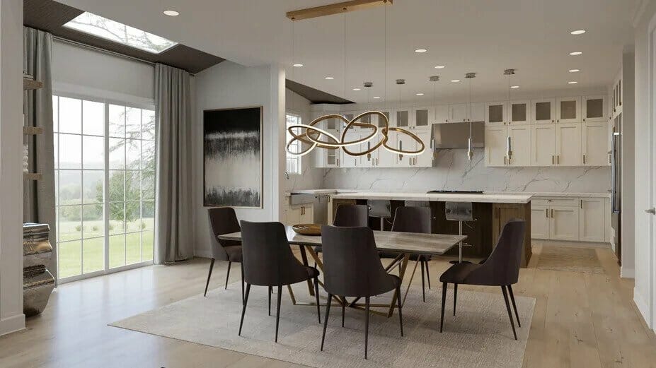 Modern dining room design by Decorilla