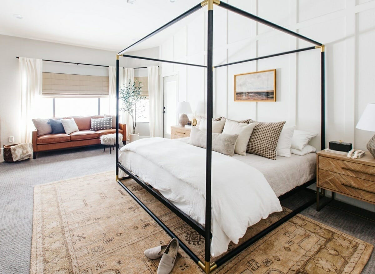 Before & After: Modern Rustic Bedroom with Boho Décor - Decorilla