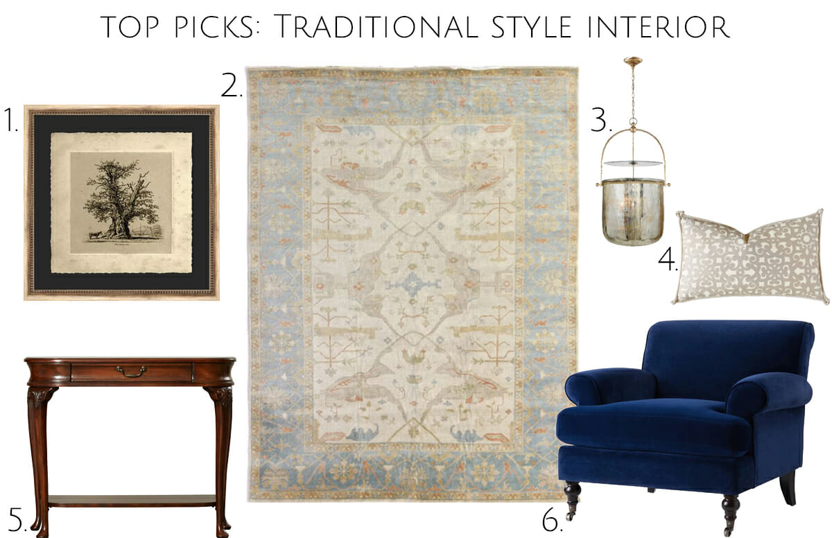Top picks for a traditional decorating style