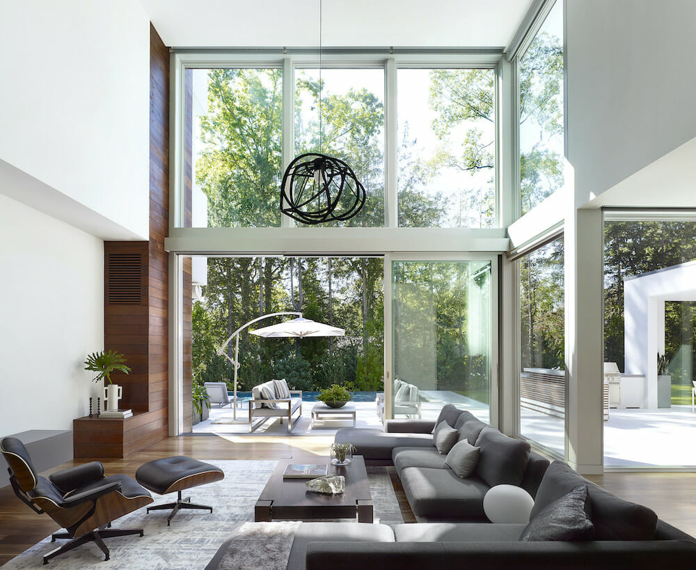 double height Modern great room