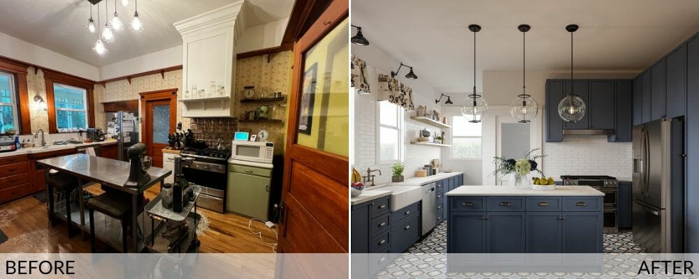 Before and after the modern vintage makeover ideas