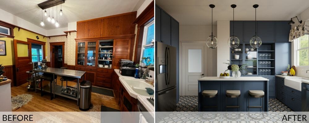 Before and after vintage kitchen remodel ideas
