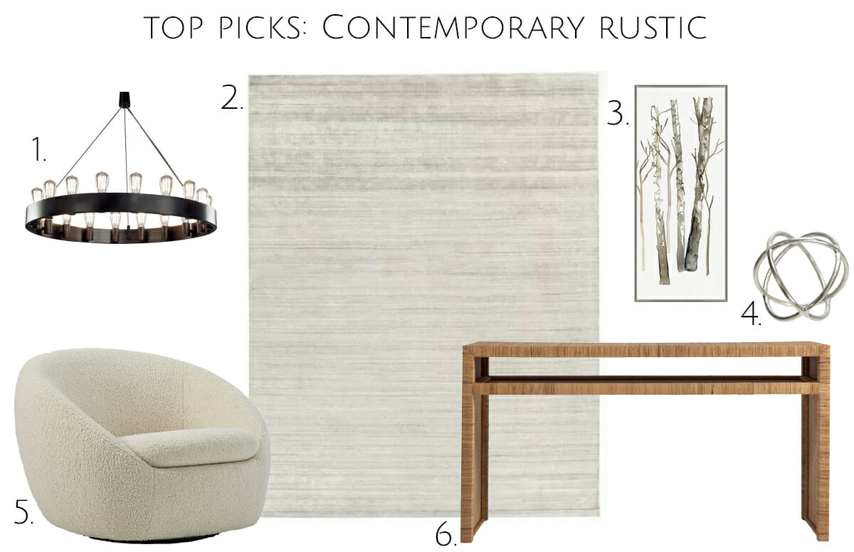 Contemporary rustic living room top picks