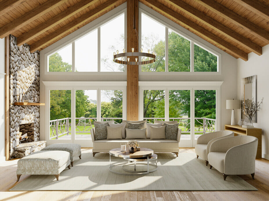 Contemporary rustic living room