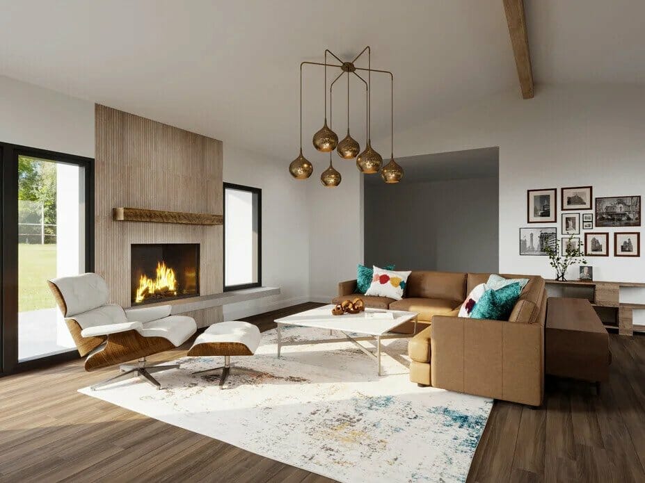 Mid-century modern living room by Decorilla
