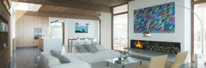 Mid-century modern living room - turkel design